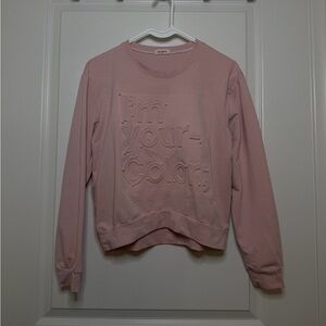 Elegant Pink Crew Neck Sweater